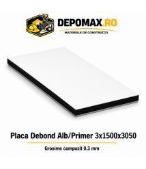 Placa BOND alb/primer 3mm, 1500x3050mm, aluminiu 0.3mm